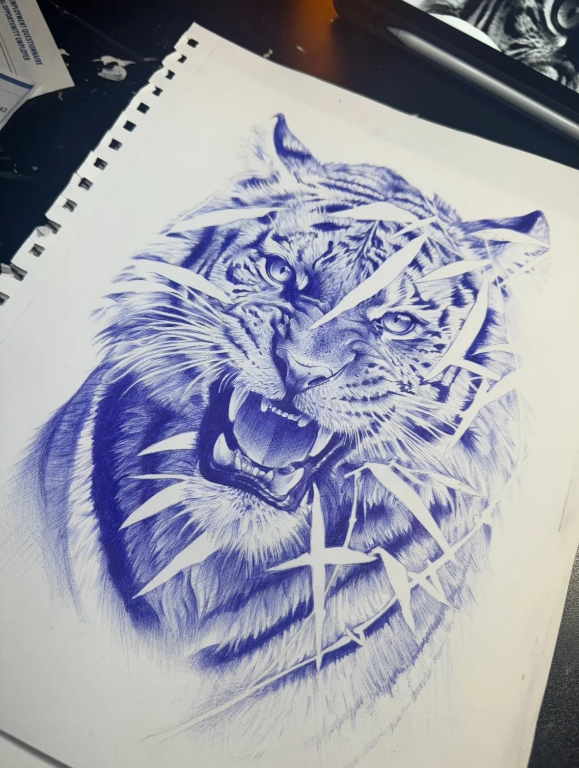 Tiger tattoo sketch by Addy