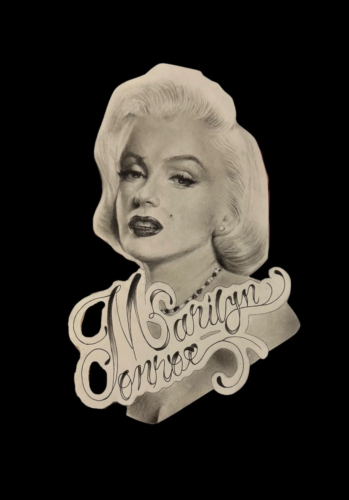 Marilyn inspired script tattoo by Addy